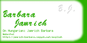 barbara jamrich business card